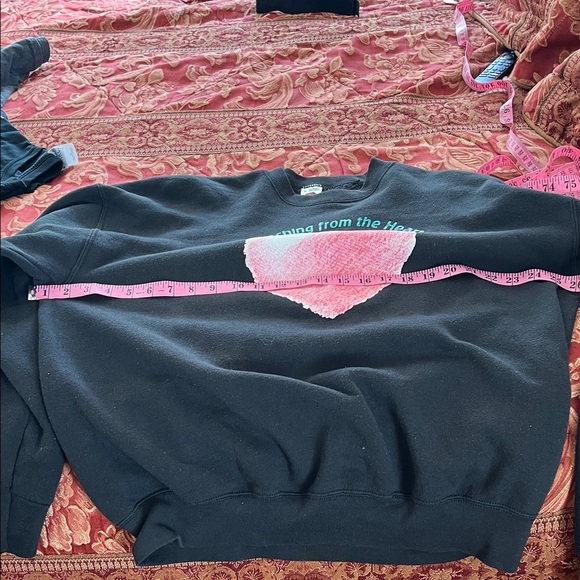 Teacher Black Sweatshirt with Pink Heart - Picture 5 of 7